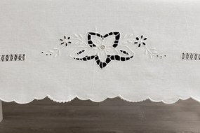 180x290 cm - Toalha de mesa de linho bordada a mão