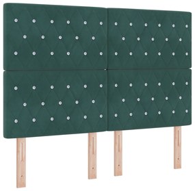 Cama vidaXL Verde Escuro 160x200 cm Veludo