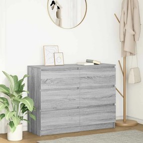 vidaXL Aparador 100x35x76 cm derivados de madeira cinzento sonoma