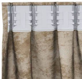 Cortinas de Veludo 2 peças com Ilhós Champagne 140x140 cm