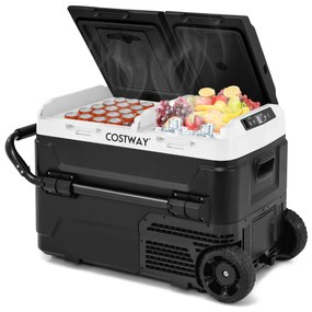 Gelaeira 40L 12V portátil com compressor (-20 ℃ ~ 20 ℃) para viagens, campismo preto