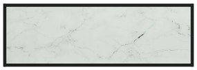 Móvel de TV 120x40x40 cm vidro mármore branco