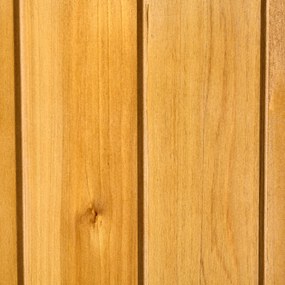 Abrigo de Jardim de Madeira 140x75x160cm Barracão para Armazenamento de Ferramentas com Prateleira Móvel e Ganchos Madeira Natural