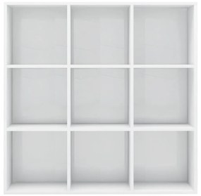 Estante 98x30x98 cm contraplacado branco brilhante