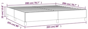 Estrutura de cama 200x200 cm veludo preto