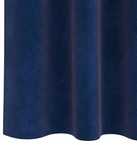 Cortinas Blackout vidaXL com fita superior 2 pcs Veludo Azul Escuro