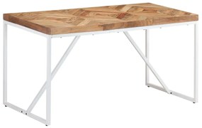 vidaXL Mesa de jantar 140x70x76 cm madeira acácia maciça e mangueira