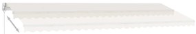 Toldo retrátil manual com LED 500x350 cm cor creme
