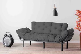 Sofá-Cama de 3 Lugares Nitta – Cinzento – 185x85x70 cm