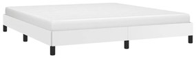 Estrutura de cama 160x200 cm couro artificial branco