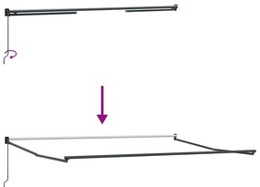 Toldo Retrátil Manual Vermelho 450 x 300 cm