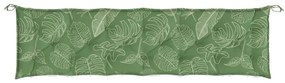 Almofadão p/ banco de jardim 200x50x7 cm tecido padrão folhas
