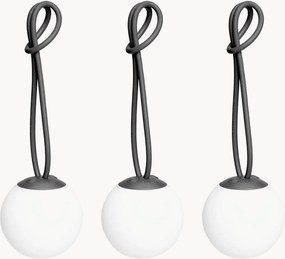 Candeeiros suspensos LED portáteis reguláveis para exterior Bolleke Mini, conjunto de 3