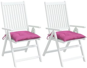 Almofadões de cadeira 2 pcs 50x50x7 cm tecido oxford rosa