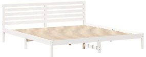 Estrutura da Cama com cabeceira Branco 200 x 220 cm