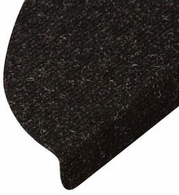 Tapetes de escada adesivos 30 pcs 56x17x3 cm antracite