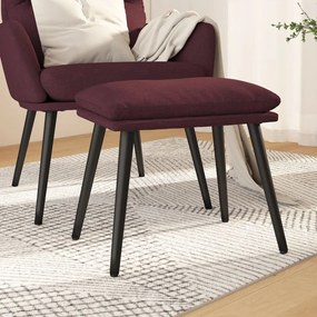 vidaXL Apoio de pés tecido 45x29,5x35 roxo