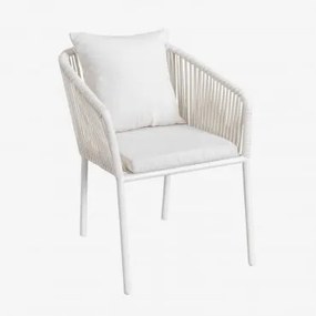 Pack de 4 cadeiras de jardim Arhiza Classic Gardénia Branco - Sklum