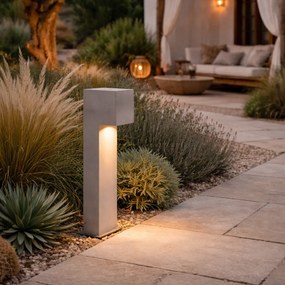 Balizador moderno para exterior cinzento 65cm IP44 - Pompei