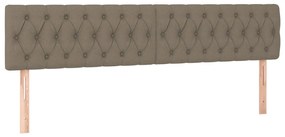 Cama box spring colchão/LED 120x190cm tecido cinza-acastanhado