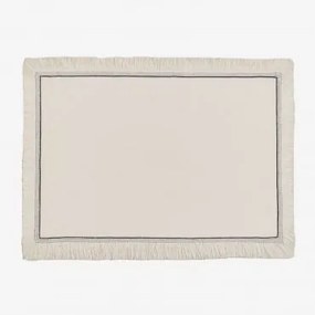 Individual De Mesa Em Algodão Vimisy Branco Acinzentado - Sklum