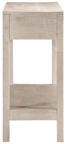 Mesa consola 110x35x75 cm madeira de mangueira maciça branco