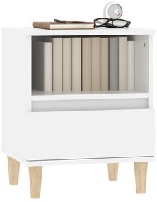 Mesas de cabeceira 2 pcs 40x35x50 cm branco