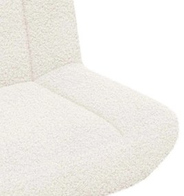 Cadeira de Acento Creme Tecido Médio Ergonómica