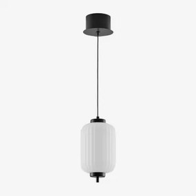 Lâmpada De Teto Pendente Led Em Ferro Com 1 Bola De Cristal Necsar Preto & B - Sklum