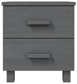 Mesa de cabeceira HAMAR 40x35x44,5 cm pinho maciço cinza-escuro