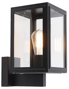 Candeeiro de parede rústico preto IP44 - Sutton Up Industrial