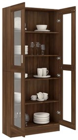 Vitrine Real de 185 cm - Nogueira - Design Moderno