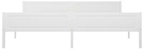 Estrutura de cama 200x200 cm madeira de pinho maciça branco