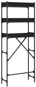 Estante p/ máquina de lavar 67x25x163 cm deriv. madeira preto