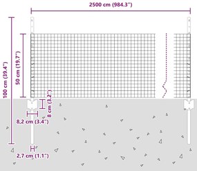 Conjunto de Cerca de Arame de Galinha Conjunto de 2 Cinza Aço, PVC