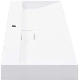 Lavatório 100x46x11 cm mineral/mármore fundido branco