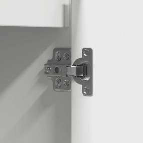 Aparador LED em Branco - 71x34,5x75 cm, Feito de Madeira Engenheirada