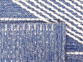 Tapete de lã creme e azul 200 x 200 cm DATCA Beliani