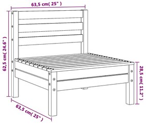 Sofás de centro para jardim 2 pcs madeira de pinho maciça