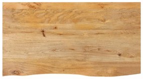 vidaXL Tampo de mesa c/ borda viva 100x60x2,5 cm mangueira maciça