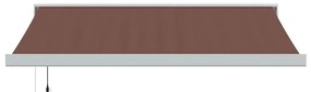 Toldo retrátil automático 350x250 cm castanho