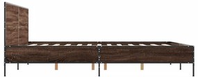 Estrutura de cama 140x190cm derivados madeira/metal