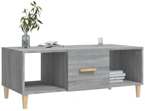 Mesa de centro 102x50x40cm derivados de madeira cinzento sonoma