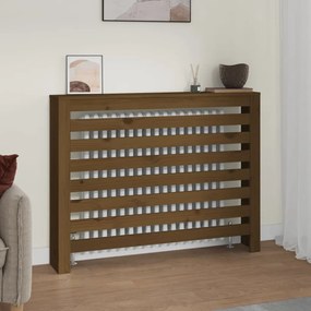 822599 vidaXL Cobertura de radiador 108,5x19x84 cm pinho maciço castanho mel