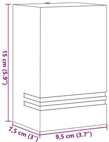 Candeeiros de parede p/ exterior 2 pcs aço inoxidável preto
