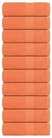 Toalhas de mãos 10 pcs 30x30 cm 360 gsm 100% algodão laranja