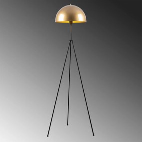 Candeeiro de Pé Can – Dourado e Preto – 50 x 50 cm