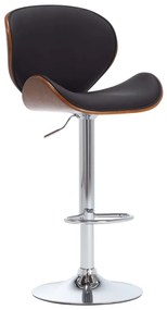 287409 vidaXL Banco de bar couro artificial preto