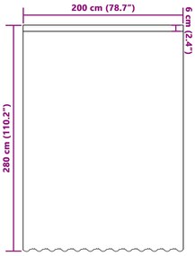 Cortina de Renda com cortinas Floral Branco 200 x 280 cm Poliéster