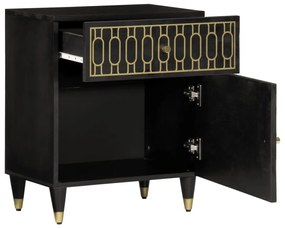 Mesa de cabeceira 50x33x60 cm madeira de mangueira maciça